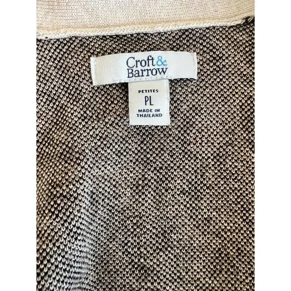 CROFT & BARROW - LEOPARD PRINT CARDIGAN - SIZE PL - Picture 4 of 6